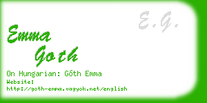 emma goth business card